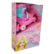 Patins Infantil 2 em 1 Ajustável 31-34 Suporta 50Kg DM Toys