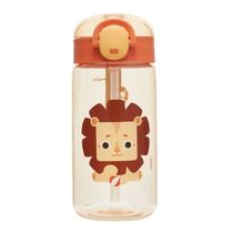 Garrafa Plastica Com Canudo 460ml Kouii Filhotiis Leao Leo