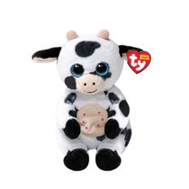 Pelúcia Vaquinha Ty Herdly Beanie Bellies 15cm – Original, Macia, com Olhos Brilhantes, Úbere Bordado e Ideal para Crianças e Colecionadores