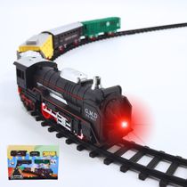 Trem Expresso de Brinquedo com Luz, Som e Trilhos | Ideal para Crianças e para Colocar ao Redor da Árvore de Natal – Pica Pau Brinquedos