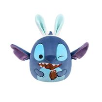Pelúcia Stitch Squishmallows Original Disney 30cm Série Páscoa com Orelhas de Coelho e Coelhinho de Chocolate – Macia e Colecionável