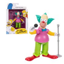 Boneco Krusty The Simpsons com Microfone e Pedestal – Articulado e Original da Sunny Brinquedos – Produto Licenciado e Ideal para Colecionadores