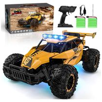 Caminhão Monstro RC Off-Road 1:12, Azul, Controle Remoto, Farol LED, Bateria Recarregável - Presente para Adultos e Crianças,BLUEJAY
