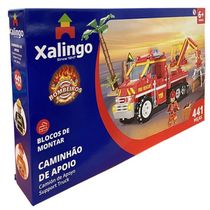Blocos de Montar Caminhão de Apoio Bombeiros 441 peças Xalingo
