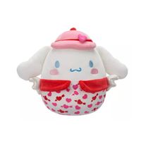Bicho de Pelúcia Squishmallows Original Sanrio Sunny – Cinnamoroll com Corações, Chapéu Rosa e Asas Brilhantes, Super Macio e Licenciado
