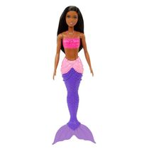 Barbie Sereia Morena com Cauda Roxa - Mattel