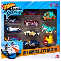 Carrinho Colecionável - Hot Wheels - Lets Race - Com 10 Carros - Surpresa - Mattel