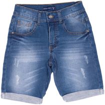 Bermuda Jeans - Masculina - Barra Virada - Mania Kids