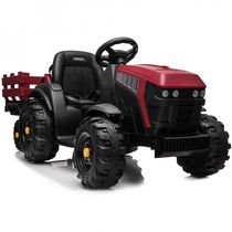 JOYMOR Trator Elétrico 1 Assentos 12V, com Luzes de LED, Vermelho