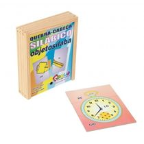 Quebra-Cabeça Silábico Objetosílaba em Madeira com 16 Peças