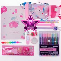 Presente Menina Kit Surpresa Kawaii Papelaria Criativa Fofa com Garrafinha