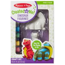 Kit de Artesanato Infantil com 2 Estatuetas de Dinossauros, 6 Tintas e Pincel para Crianças Acima de 8 Anos, Melissa & Doug