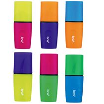 Mini Marca Texto Neon c/ Cheiro - Cores Sortidas - Brw