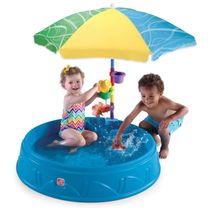 Piscina Infantil Interativa com Guarda Sol para Crianças de 2 Anos ou Mais, Step2, Azul