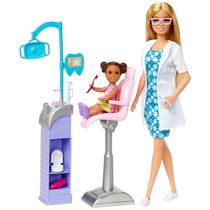 Barbie Carreiras Boneca Dentista com Acessórios e Conjunto Médico para Crianças de 3 Anos ou Mais