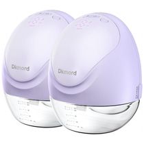 Bomba Tira Leite Elétrica com 3 Modos, 9 Níveis, Display LED e Baixo Ruído, 2Un Tamanho de 17 a 25mm, Dkmord, Roxa