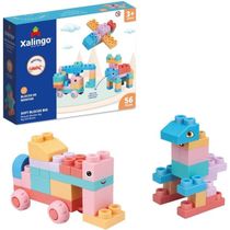 Blocos de Montar Grande e Macio Soft Big 56 Peças Xalingo