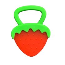 Mordedor Sensorial de Silicone Morango Macio Vermelho Love