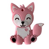 Mordedor Sensorial de Silicone Raposa Macio Rosa Love