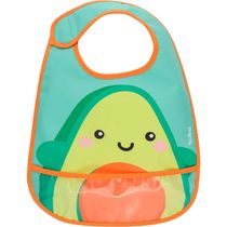 Babador Com Bolso Impermeável Frutti Avocado Buba