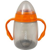 Copo Active Bico Silicone 220ml +6m Laranja Clingo