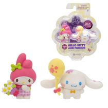 Pack com 2 Figuras Sortidas My Melody & Cinnamoroll Sunny | Personagens Sanrio Licenciados, Fofos e Ideais para Colecionar ou Presentear