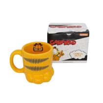 Caneca de Porcelana 3D Zona Criativa Garfield Formato Patinha | Licenciada, Criativa e Presente Perfeito para Fãs