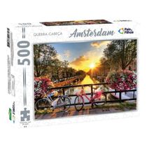 Quebra-Cabeça - 500 peças - Amsterdam - Pais e Filhos