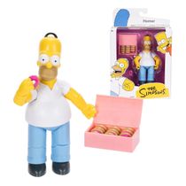 Boneco Articulável Homer com Caixa de Donuts The Simpsons Sunny | Personagem Oficial, Acessório Incluso e Perfeito para Fãs e Colecionadores