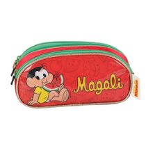 Estojo Escolar Infantil Triplo Magali Comendo Luxcel