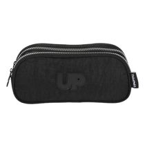 Estojo Escolar Duplo UP4YOU Crinkle UP Preto Luxcel