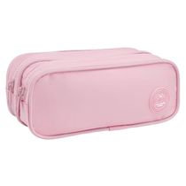 Estojo Escolar Duplo Happy Rosa Tilibra