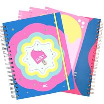 Caderno Inteligente Smart Coleção Hello Universitário 80 Folhas Tira-Põe