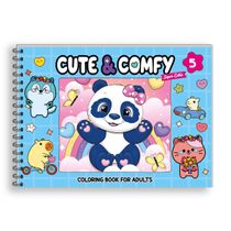 Cute & Comfy Super Extra - Livro de Colorir Adulto - Capa Dura Holográfica