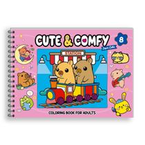 Cute & Comfy Super Extra - Livro de Colorir Adulto - Capa Dura Holográfica