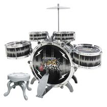 Bateria Infantil Completa Rock Party Preta DMTOYS