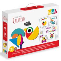 Jogo Educativo - Quebra-Cabeça Criativo 48 Peças em Madeira - Babebi