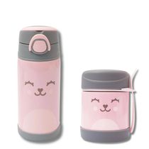 KIT COM POTE E COPO GUMY ROSA - BUBA