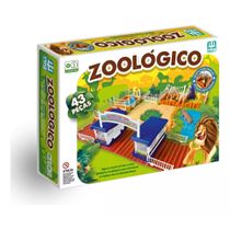 Brinquedo Infantil Jogo Meu Zoológico Com Animais - 43 Peças