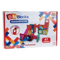 Blocos de Montar Magnéticos com 47 Peças DM Blocks