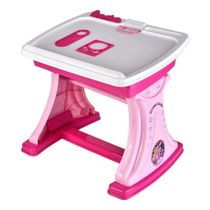 Mesa Educativa 2 Em 1 Barbie Com Lousa Magica Para Pinturas