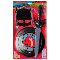 KIT MASCARA C/ ESCUDO E ESPADA PRETO BATMAN 0300