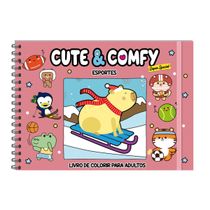 Cute & Comfy Super Special - Livro de Colorir Adulto - Esportes ao Ar Livre - Capa Holográfica