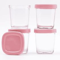 POTES DE VIDRO ARMAZENAR LEITE PAPINHA 150ML ROSA PETIT PIA