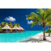 Kit 2 Quebra-Cabeça Paisagens Mares e Oceanos de 60 Peças