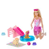 Boneca - Barbie - Festa Na Piscina Com Cachorrinhos - Mattel