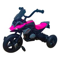 Triciclo Moto Menino Menina com Kit Proteção Rosa