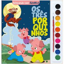 Livro Brincando com Aquarela - Todolivro -  OS TRES PORQUINHOS