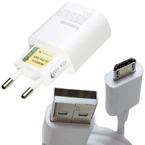 Carregador Original Celular Samsung Micro USB Branco Turbo