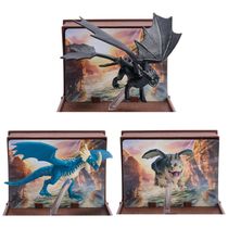 Conjunto de Dragões da Dreamworks: Livro de Berk com 3 Figuras Colecionáveis e Cartões Expositores, para fãs de Dragões!